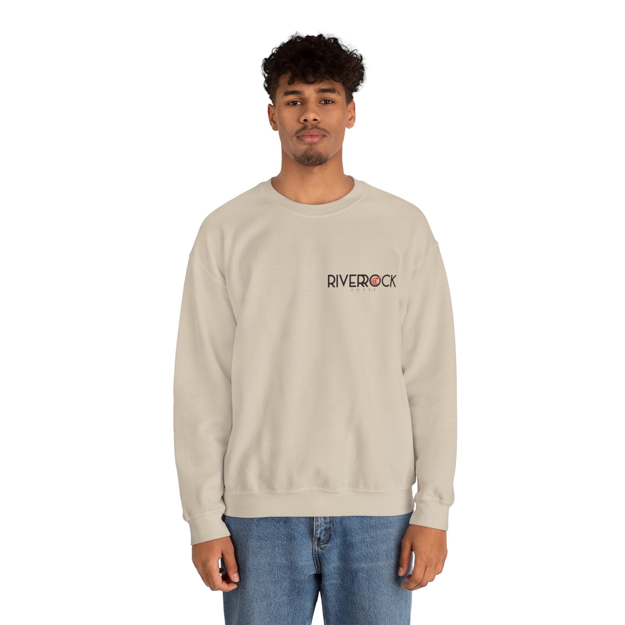 RiverRock Project Crewneck Sweatshirt — Architectural Sketch Logo