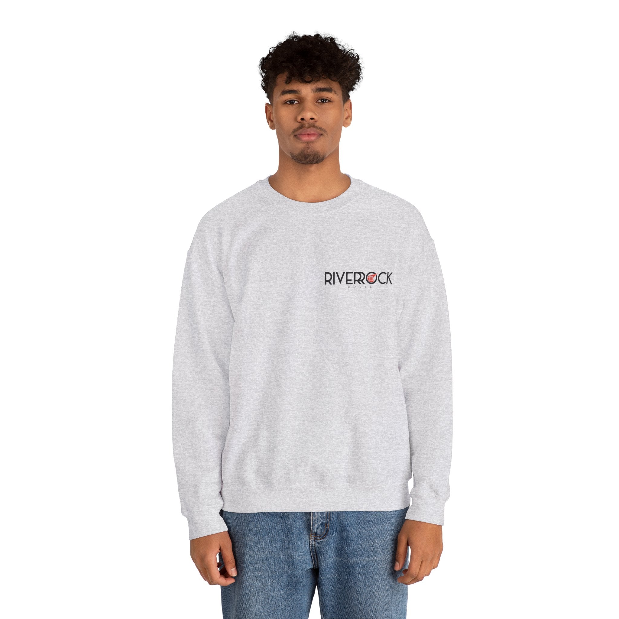 RiverRock Project Crewneck Sweatshirt — Architectural Sketch Logo
