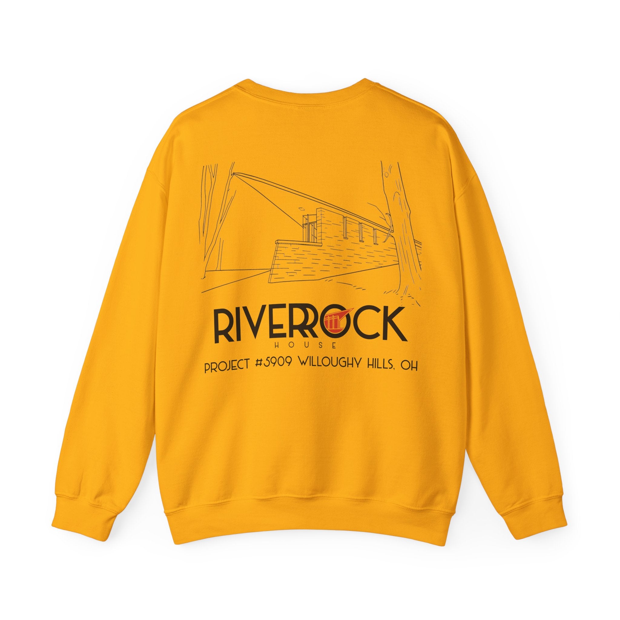 RiverRock Project Crewneck Sweatshirt — Architectural Sketch Logo