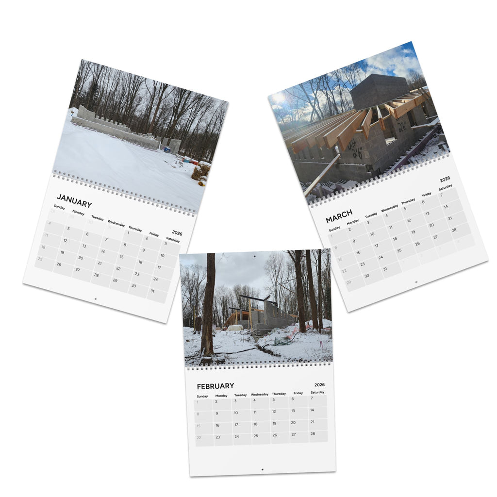 2026 Wall Calendar with Construction Images