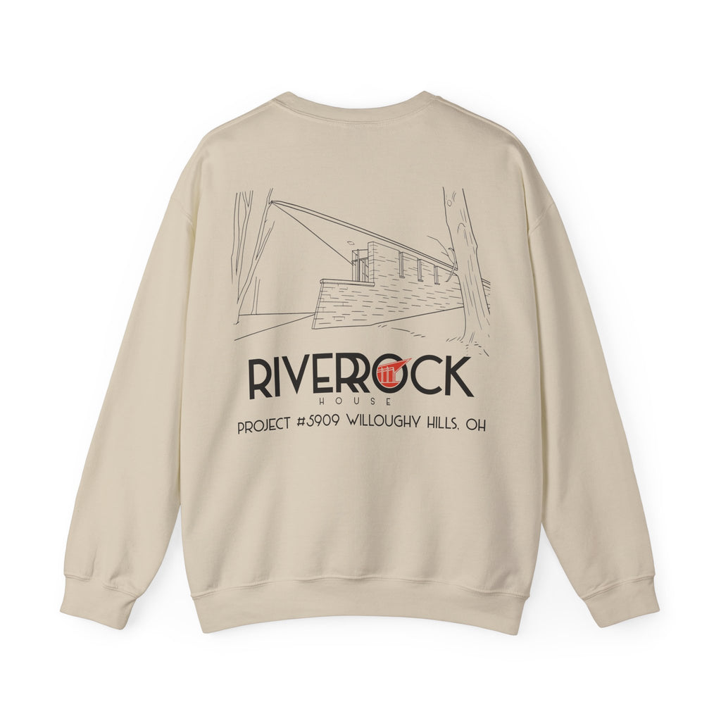 RiverRock Project Crewneck Sweatshirt — Architectural Sketch Logo