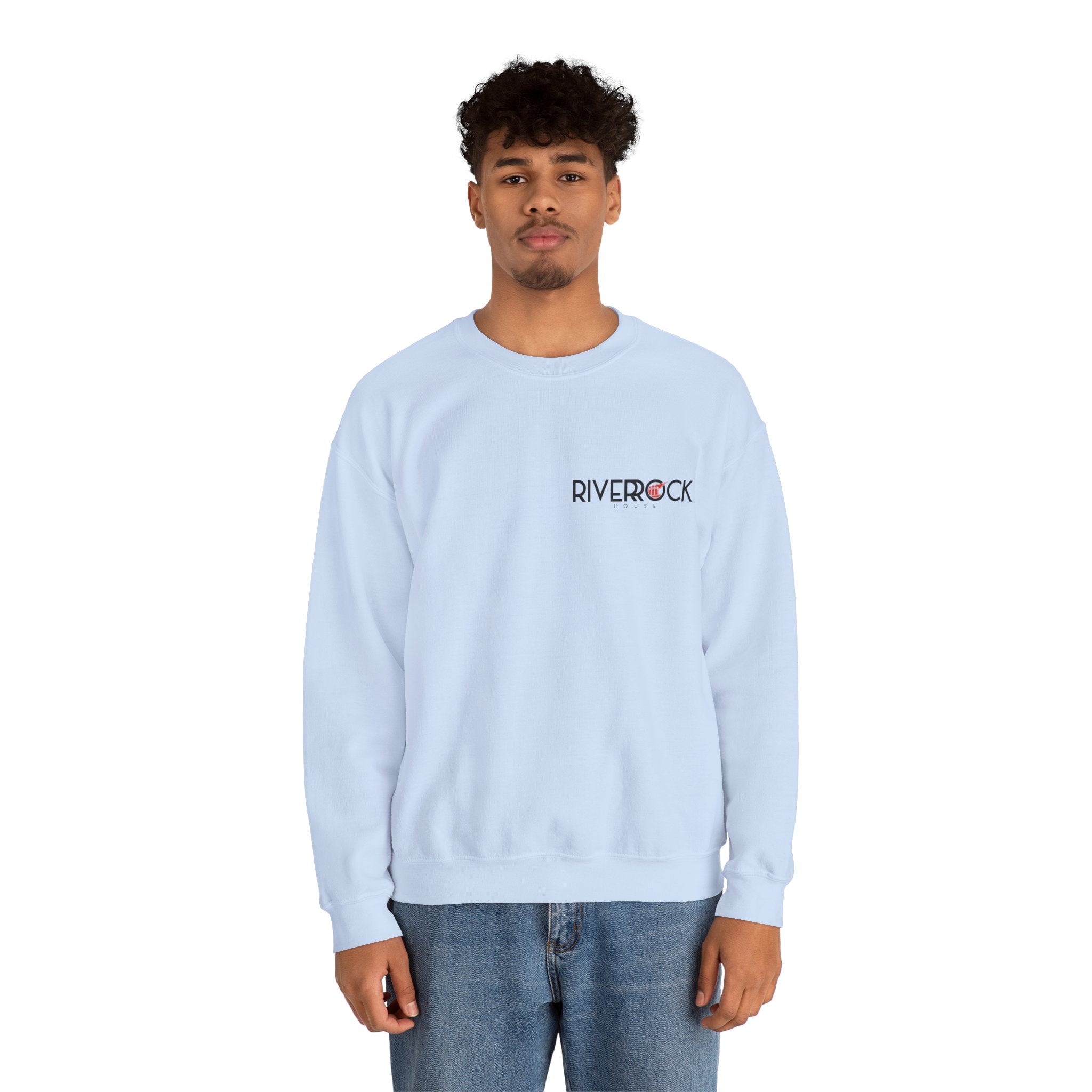 RiverRock Project Crewneck Sweatshirt — Architectural Sketch Logo