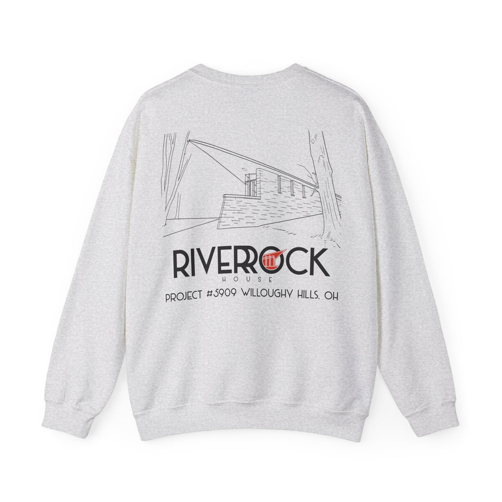 RiverRock Project Crewneck Sweatshirt — Architectural Sketch Logo