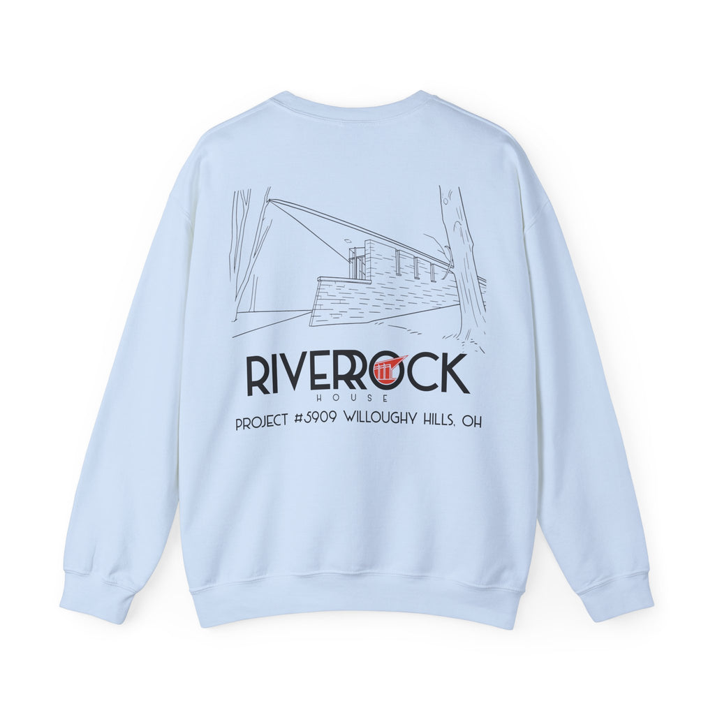 RiverRock Project Crewneck Sweatshirt — Architectural Sketch Logo