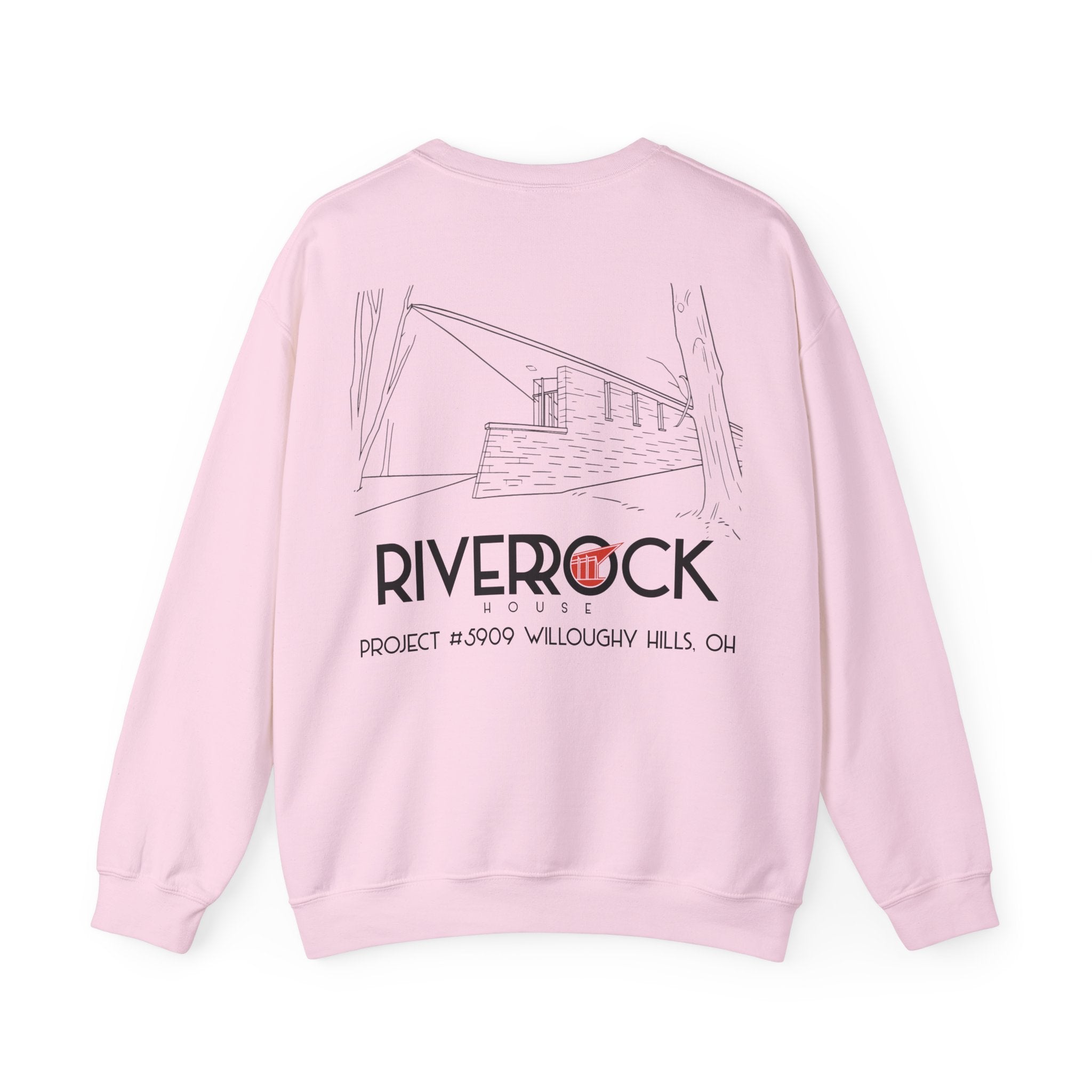 RiverRock Project Crewneck Sweatshirt — Architectural Sketch Logo